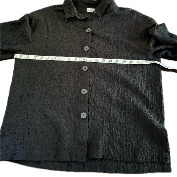 Woman’s White Stag black waffle shirt blouse size M 8/10 - Picture 5 of 7